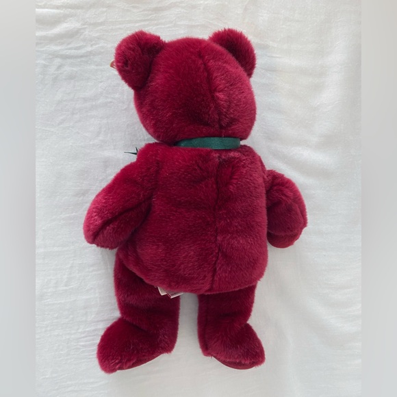 Ty Beanie Baby Teddy in Rich Cranberry - Picture 3 of 7
